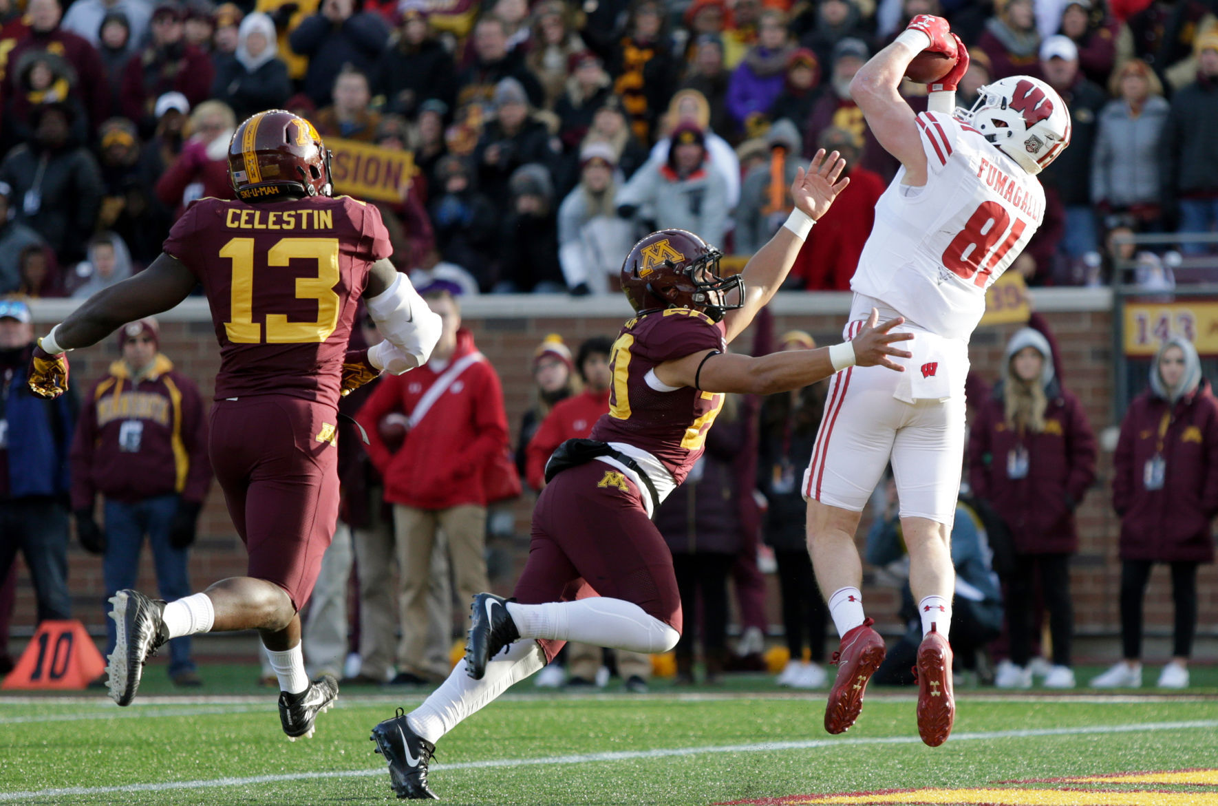 Nov. 25 - No. 5 Wisconsin 31, Minnesota 0